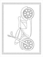 Bike Coloring page vector