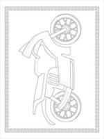 Bike Coloring page vector