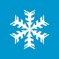 White snowflake icon vector