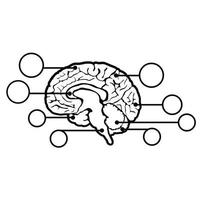 New human brain sign vector