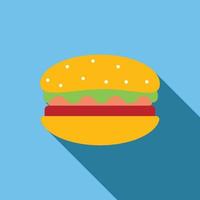 Hamburger flat icon vector