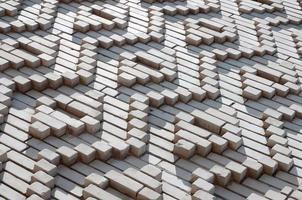 A pattern made of white bricks in the form of diamond shapes. Decoration of the walls during the Soviet Union photo