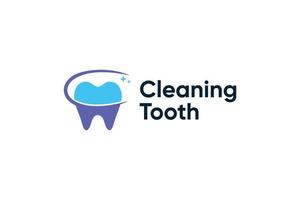 Business cleaning tooth brush dental logo vector