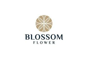 Blossom gold premium luxury logo vector design