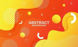 Abstract orange and yellow wavy background vector