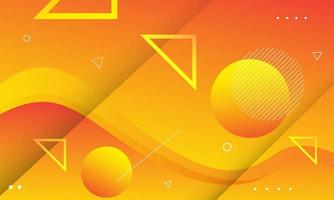 Abstract orange geometric shape background. Vector illustration