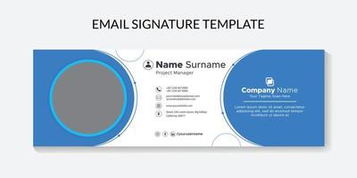 Email Signature template or Email Footer. modern and creative email signature design template for business or corporate Pro Vector