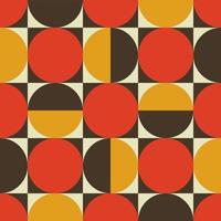Abstract circle pattern. Abstract colorful geometric small circle and half-circle random shape seamless pattern background. Use for fabric, interior decoration elements, upholstery, wrapping. vector