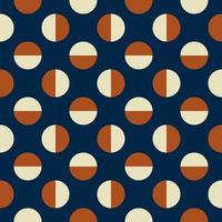 Colorful vintage small geometric semi-circle random shape seamless pattern background. Use for fabric, textile, interior decoration elements, upholstery, wrapping. vector