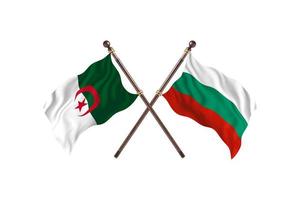 Algeria versus Bulgaria Two Country Flags photo