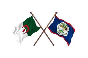 Algeria versus Belize Two Country Flags photo