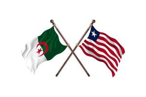 Algeria versus Liberia Two Country Flags photo