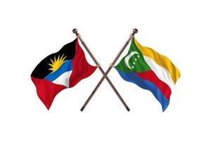 Antigua and Barbuda versus Comoros Two Country Flags photo