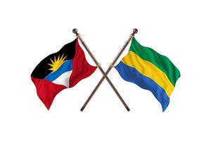 Antigua and Barbuda versus Gabon Two Country Flags photo
