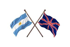 Argentina versus United Kingdom Two Country Flags photo