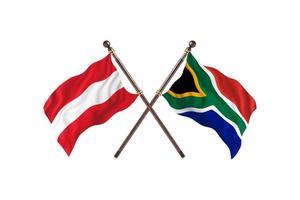 Austria versus South Africa Two Country Flags photo