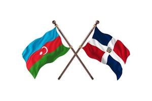 azerbaiyán contra república dominicana dos banderas de países foto