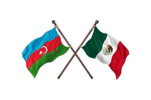 azerbaiyán contra méxico dos banderas de países foto