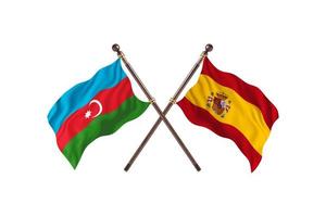 Azerbaijan versus Spain Two Country Flags photo