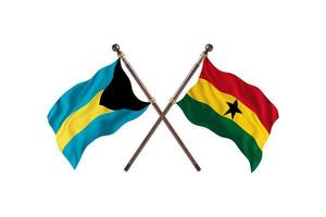 Bahamas versus Ghana Two Country Flags photo