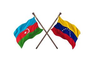 azerbaiyán contra venezuela dos banderas de países foto