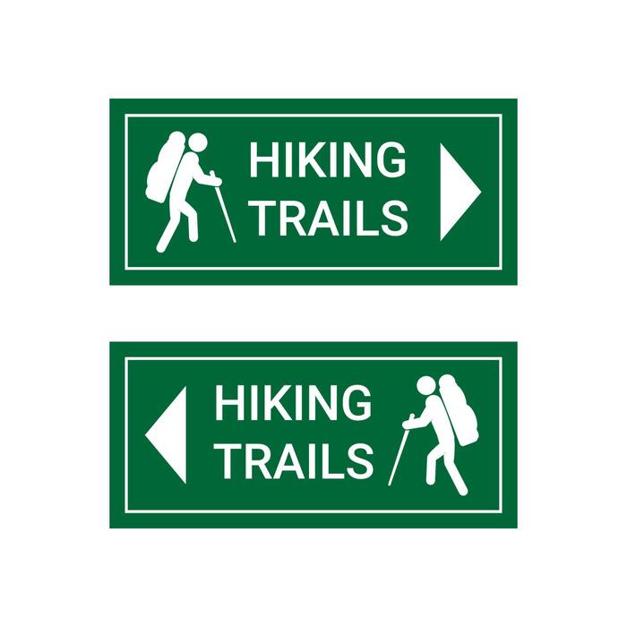 Hiking Trail Sign Vector Art, Icons, and Graphics for Free Download
