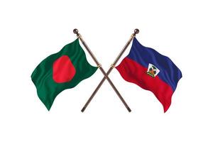 Bangladesh versus Haiti Two Country Flags photo