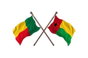 Benin versus Guinea-Bissau Two Country Flags photo