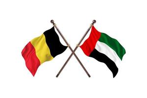 Belgium versus United Arab Emirates Two Country Flags photo