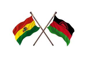 Bolivia versus Malawi Two Country Flags photo