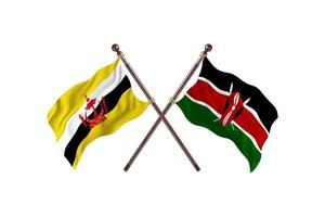 Brunei versus Kenya Two Country Flags photo