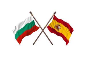 Bulgaria versus Spain Two Country Flags photo