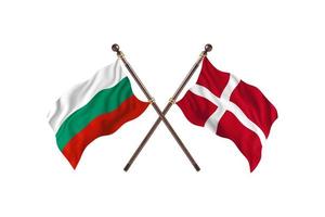 Bulgaria versus Denmark Two Country Flags photo