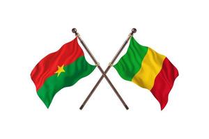 Burkina Faso versus Mali Two Country Flags photo