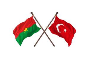 Burkina Faso versus Turkey Two Country Flags photo