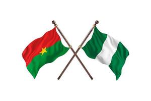 Burkina Faso versus Nigeria Two Country Flags photo