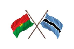 Burkina Faso versus Botswana Two Country Flags photo