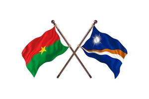 Burkina Faso versus Marshall Islands Two Country Flags photo