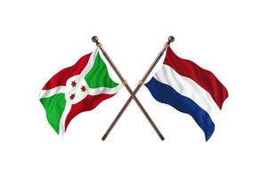 burundi contra países bajos dos banderas de países foto