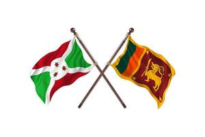 burundi contra sri lanka dos banderas de países foto