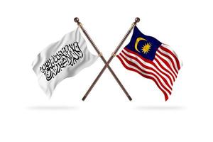 Islamic Emirate of Afghanistan versus Malaysia Two Country Flags photo