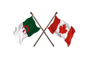 argelia contra canadá dos banderas de países foto