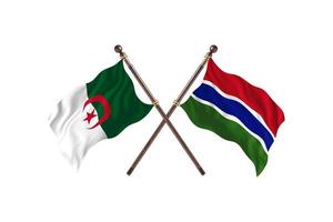 Algeria versus The Gambia Two Country Flags photo