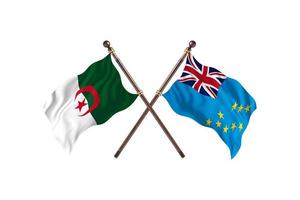 Algeria versus Tuvalu Two Country Flags photo