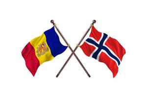 Andorra versus Norway Two Country Flags photo