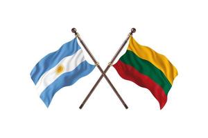 Argentina versus Lithuania Two Country Flags photo