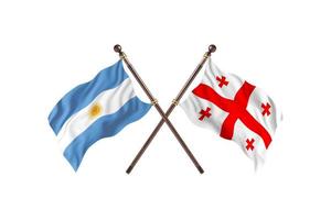 Argentina versus Georgia Two Country Flags photo