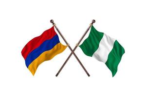 Armenia versus Nigeria Two Country Flags photo