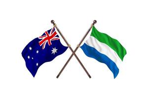 Australia versus Sierra Leone Two Country Flags photo