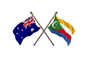 Australia versus Comoros Two Country Flags photo